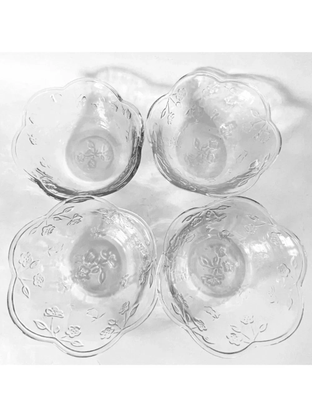 Vintage Anchor Hocking Savannah Clear Glass Cereal Bowls 6